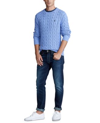 Men's Cable-Knit Cotton Sweater