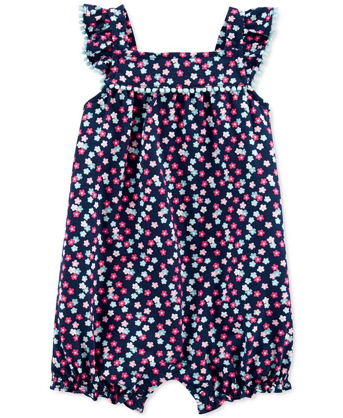 Carter s Baby Girls Floral Print Cotton Bubble Romper Macy s