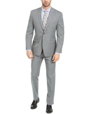 Marc New York - Men's Slim-Fit Gray Pinstripe Suit