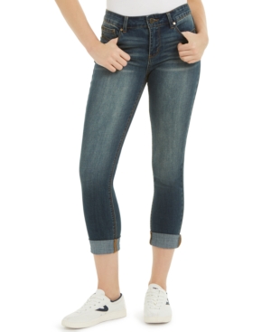 image of Indigo Rein Juniors- Cuffed Cropped Skinny Jeans