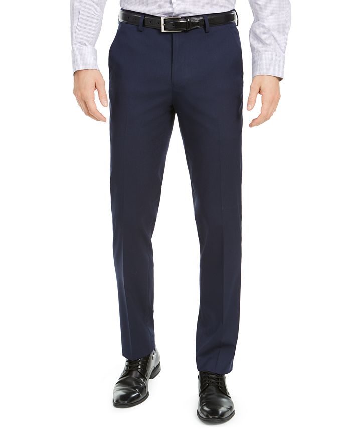 Alfani Mens Slim Fit Stretch Solid Suit Pants Blue Size 32x30 main image 1