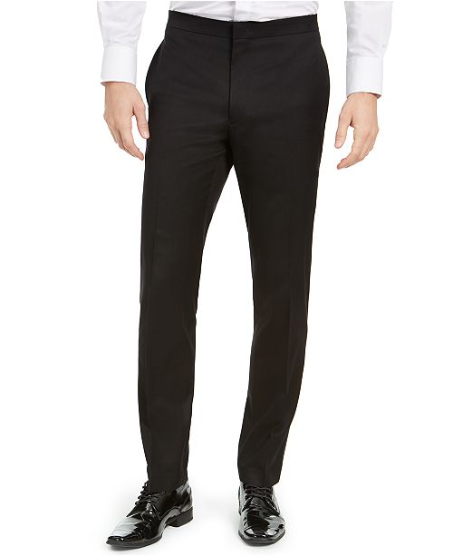 Alfani Men's Slim-Fit Stretch Black Tuxedo Pants, Created for Macy's ...