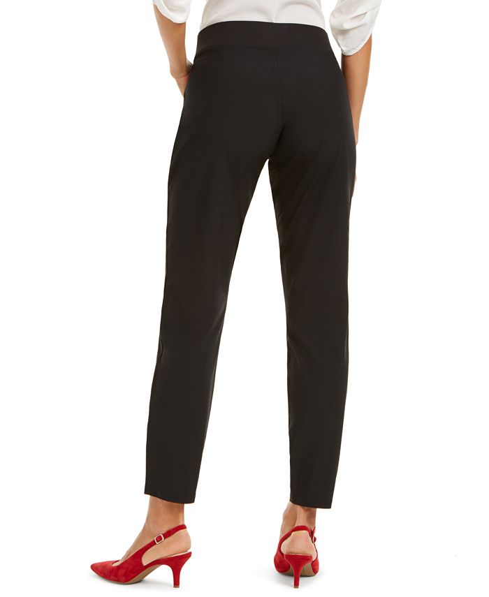 Hue Women's Khaki Skimmer Leggings - Side Zipper, Faux Pockets, 26.5" Inseam