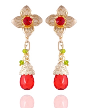 image of Nanette Nanette Lepore Winter Garden Flower Drop Earrings