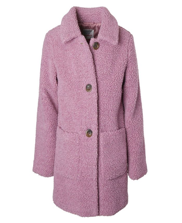 Kensie Girl Big Girl Long Teddy Jacket Macy s