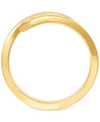 Greek Key Bypass Statement Ring in 10k Gold