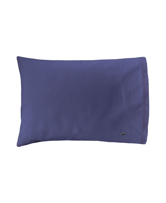 Lacoste Home Solid Cotton Percale Pillowcase Pair, Standard Macy's