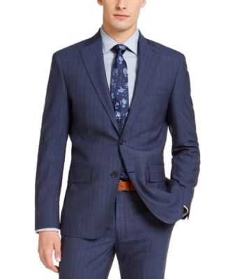 dkny navy blue suit
