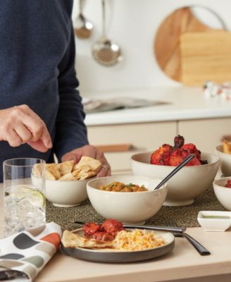 Lenox Luna Nesting White 8 Piece Dinnerware Set