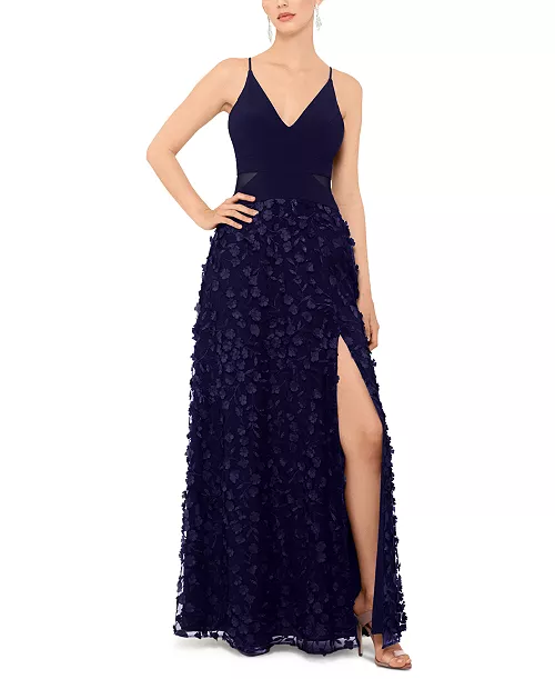 flower-skirt gown
