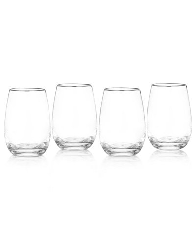 Marquis by Waterford Wine Glasses, Set of 4 Vintage Stemless Wine Glasses