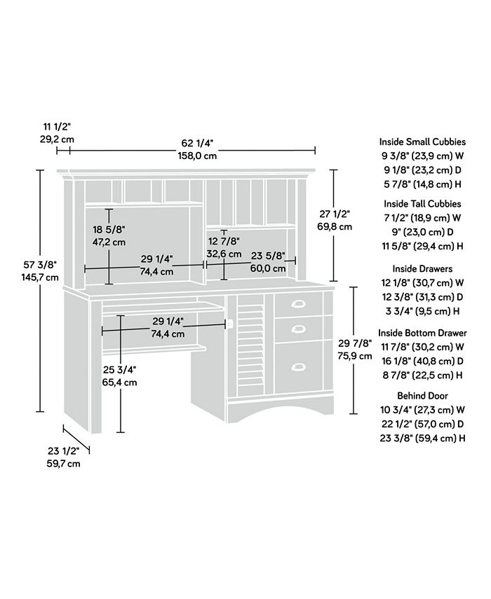 sauder desk with hutch