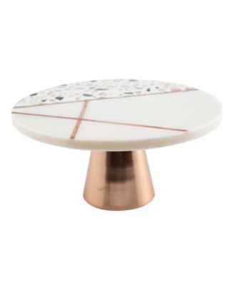 Thirstystone - Pink Terrazzo & White Marble Cake Stand