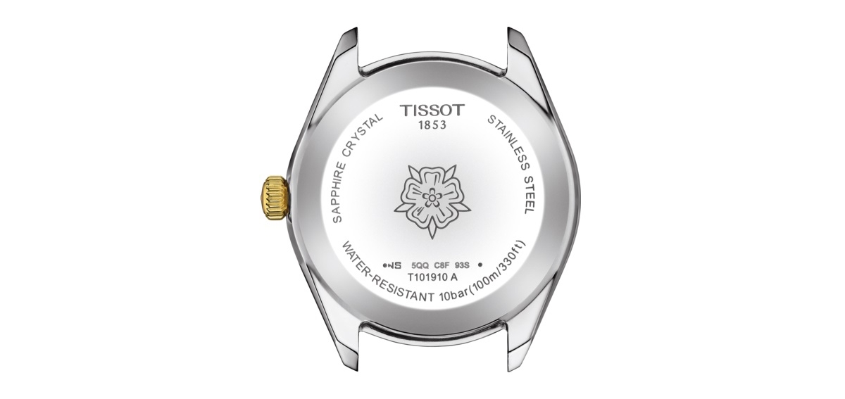 Shop Tissot Women's Swiss Pr 100 Sport Chic T-classic Two-tone Stainless Steel Bracelet Watch 36mm In Two Tone
