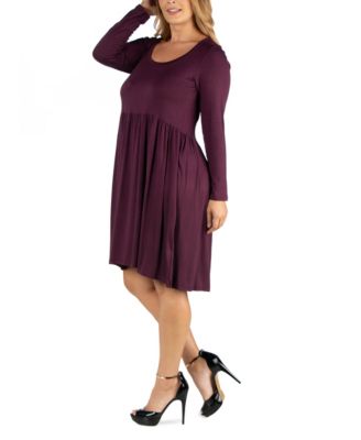 macy's plus size purple dresses