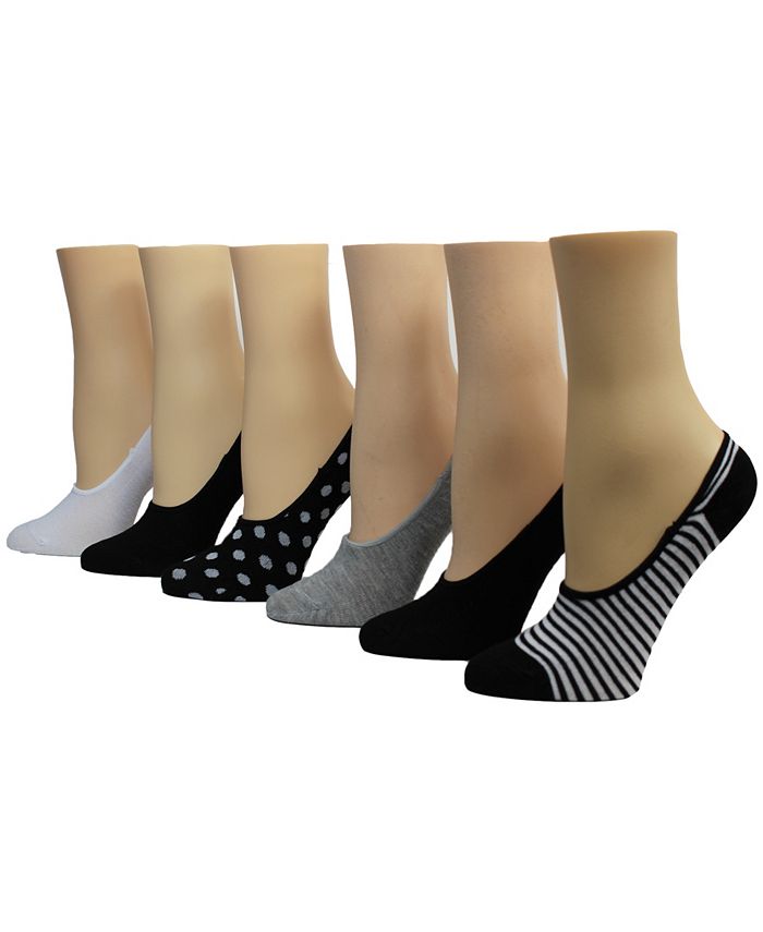Betsey Johnson Ladies Foot Liner Socks, Pack of 6 - Macy's