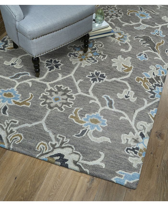 Kaleen Helena 320975 Gray 2'6" x 12' Runner Rug & Reviews Rugs Macy's