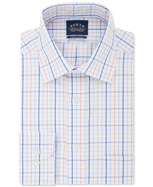 Eagle Men S Classic Fit Windowpane Dress Shirt Reviews Dress