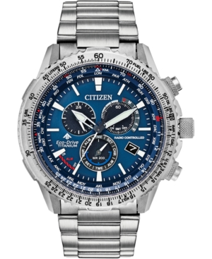 Citizen Eco-Drive Men's Chronograph Promaster Air Titanium Bracelet Watch 46mm Created for Macy's