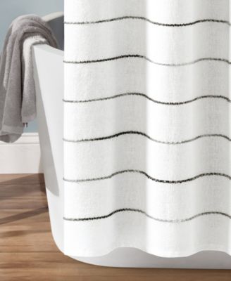 Ombre Stripe Yarn Dyed Cotton Shower Curtain, 72" x 72"