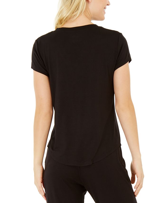 Alfani Essentials UltraSoft Knit Pajama Top, Created for Macy's Macy's