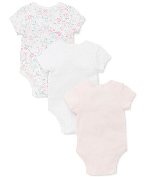 Little Me Baby Girls 3 Pk Cotton Floral Bodysuits Reviews All Baby Kids Macy S