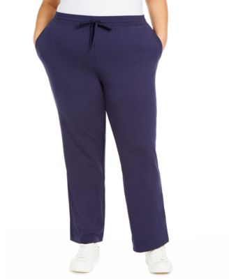 Karen Scott Plus Size Drawstring Waist Soft Pants Created for Macy s Macy s