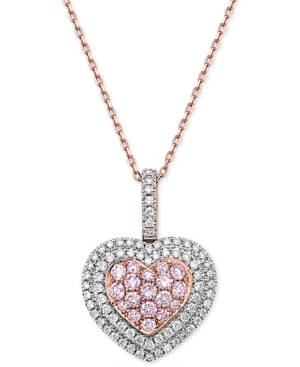 image of Natural Pink Certified Diamond Heart 18