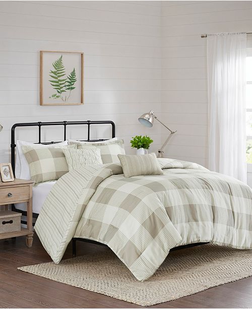 Madison Park Morrison 5 Piece King Cal King Reversible Buffalo