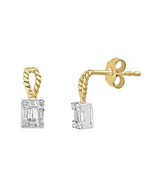 Diamond (1/4 ct. t.w.) Earring in 14K Yellow and White Gold
