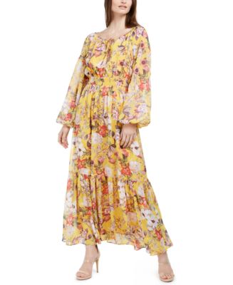 INC International Concepts INC Petite Printed Peasant Dress, Created ...