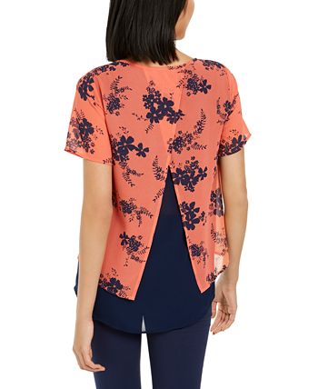 Michael Kors Split Back Top Macy s