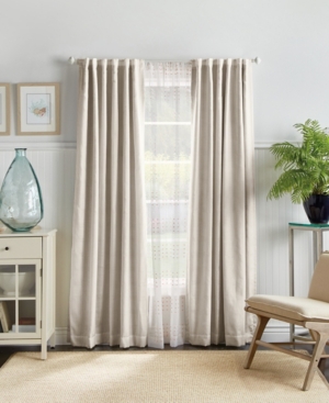 Martha Stewart Collection Bedford Plaid Backtab Blackout Curtain Panel Set, 95", Created For Macy's In White