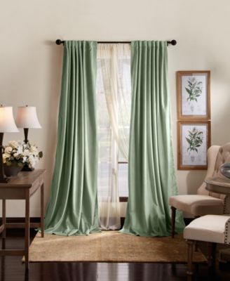 Martha Stewart Collection - Martha Stewart Lucca Velvet 50" x 95" Blackout Curtain Set