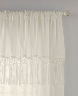 Calypso MacramA Tassel Semi Sheer Window Curtain