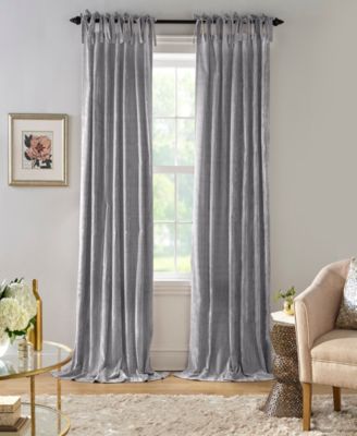 Elrene Home Fashions - Korena 52" x 84" Tie-Top Crushed Velvet Curtain Panel