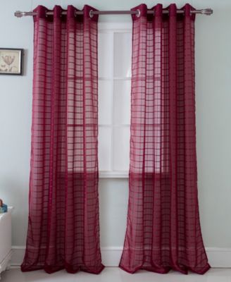 Wanda Box Voile Light Filtering One Grommet Curtain Panel 54" x 90"