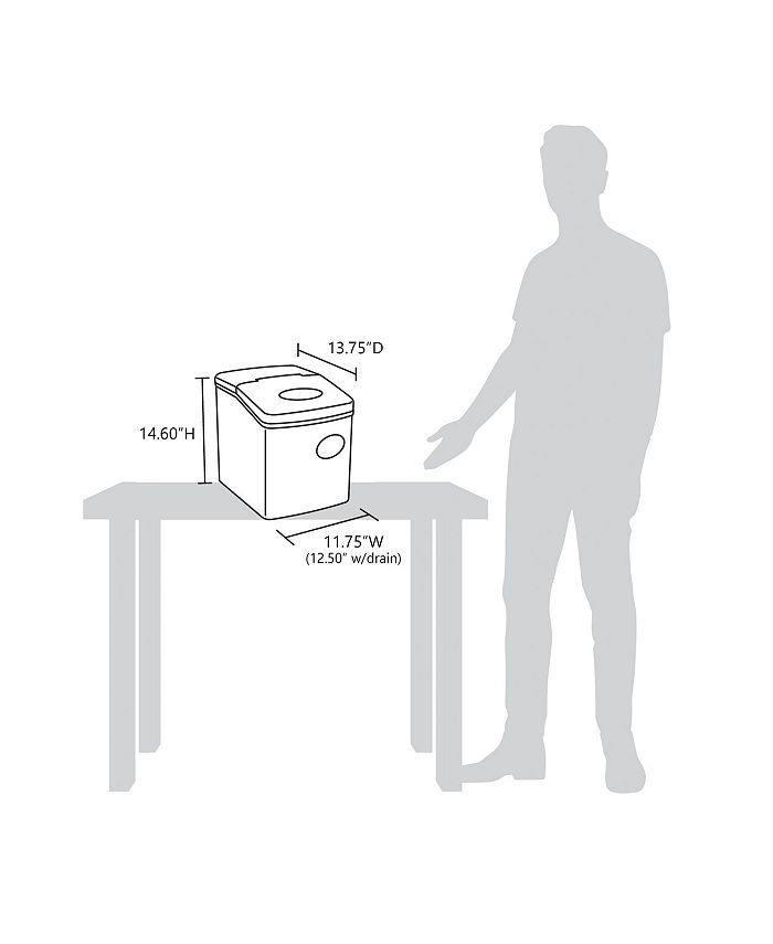 Newair Countertop Ice Maker, 28 lbs. of Ice a Day, 3 Ice Sizes, BPA