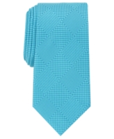 Perry Ellis Stuben Check Tie - Aqua