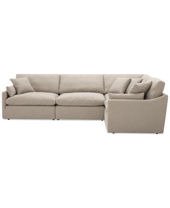 Furniture Joud 4Pc. Fabric "L" Shaped Modular Sofa