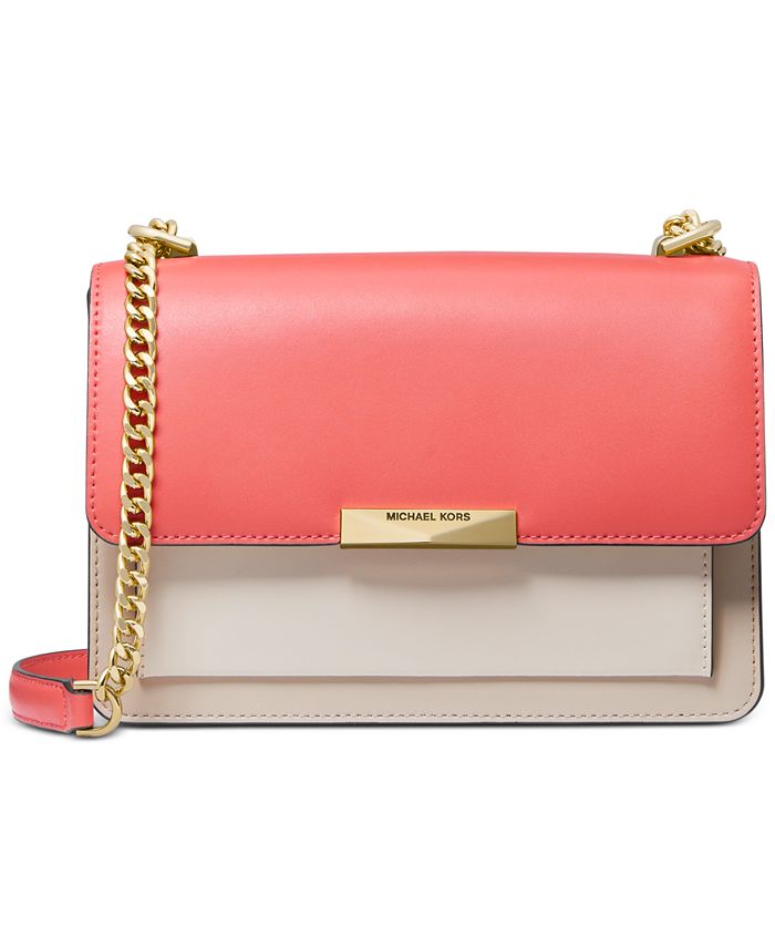 Michael michael kors jade large gusset discount leather shoulder bag
