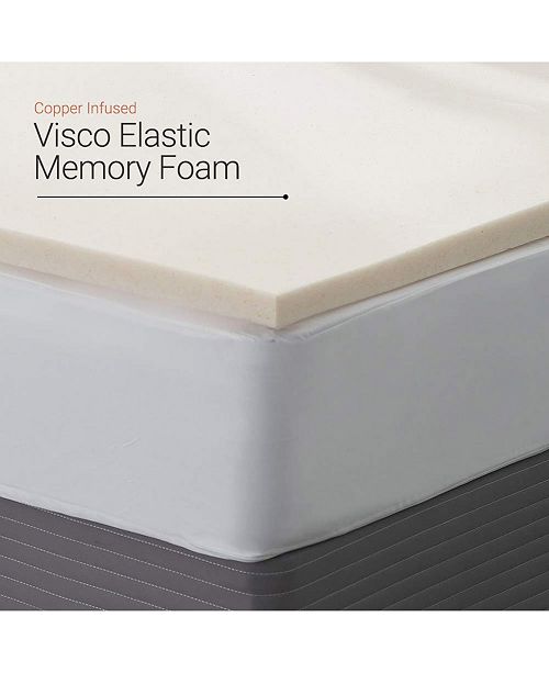 eLuxury Copper Infused Memory Foam Mattress Topper, Twin ...