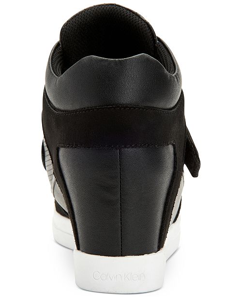 calvin klein women's frances wedge sneakers