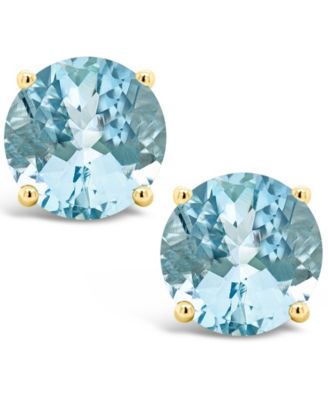 Aquamarine (2-1/2 ct. t.w.) Stud Earrings in 14K Yellow Gold