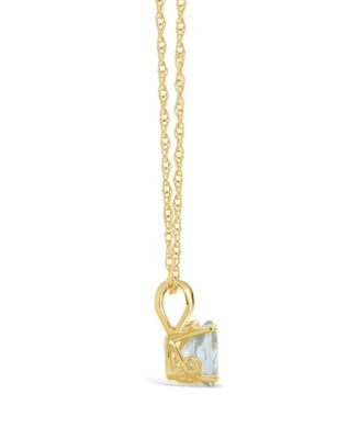 Aquamarine (1-1/4 ct. t.w.) Pendant Necklace in 14K Yellow Gold