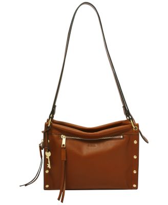 fossil leather shoulder bag