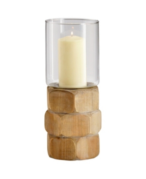 Shop Cyan Design Hex Nut Candleholder In Brown