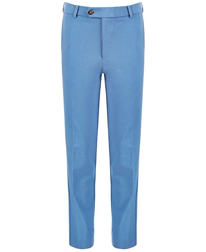 Lauren Ralph Lauren Big Boys Classic-Fit Stetch Blue Solid Dress Pants ...