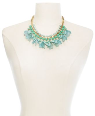 INC International Concepts INC Gold-Tone Petal Shaky Statement Necklace, 18" + 3" extender, Created for Macy's