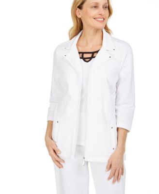 French Terry Notched-Collar Jacket, In Regular and Petite, Created for Macy's